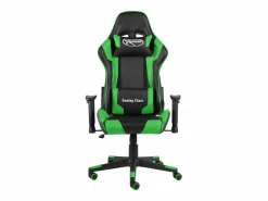 Hot vidaxl Silla gaming giratoria PVC Verde