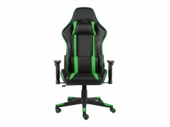 New vidaxl Silla gaming giratoria PVC Verde