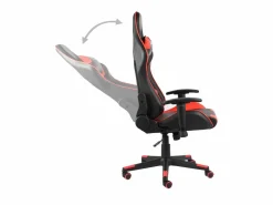 Best vidaxl Silla gaming giratoria PVC Rojo