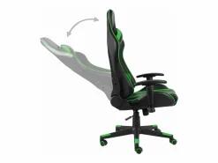 Online Clicnbuy Silla gaming giratoria PVC Verde