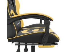 Best Silla gaming giratoria reposapiés cuero sintético negro Silla Gaming