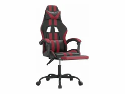 New Silla gaming giratoria y reposapiés cuero sintético Silla Gaming