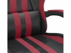 New Silla gaming giratoria y reposapiés cuero sintético Silla Gaming