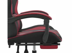 New Silla gaming giratoria y reposapiés cuero sintético Silla Gaming