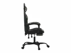 New Silla gaming giratoria y reposapiés cuero sintético Silla Gaming