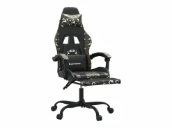New Silla gaming giratoria y reposapiés cuero sintético Silla Gaming