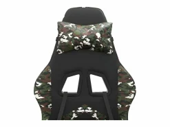 New Silla gaming giratoria y reposapiés cuero sintético Silla Gaming