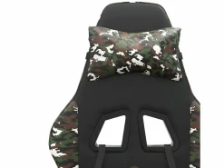 New Silla gaming giratoria y reposapiés cuero sintético Silla Gaming