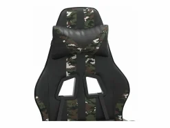 Clicnbuy Silla gaming giratoria y reposapiés cuero sintético