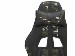 Clicnbuy Silla gaming giratoria y reposapiés cuero sintético
