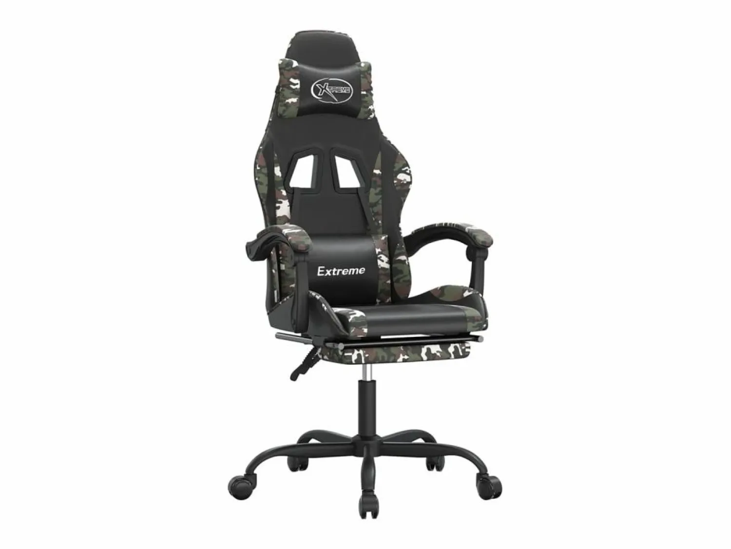 Hot Silla gaming giratoria y reposapiés cuero sintético Silla Gaming