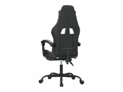 Hot Silla gaming giratoria y reposapiés cuero sintético Silla Gaming