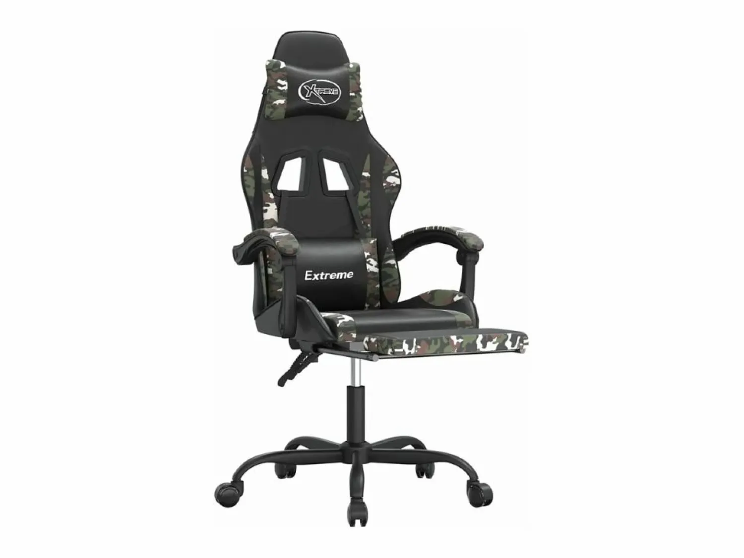 Hot Silla gaming giratoria y reposapiés cuero sintético Silla Gaming