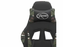 Hot Silla gaming giratoria y reposapiés cuero sintético Silla Gaming