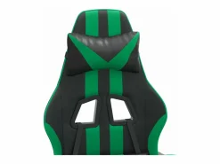 New Silla gaming giratoria y reposapiés cuero sintético negro Silla Gaming