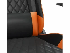 Discount Silla gaming masaje y reposapiés cuero sintético negro Silla Gaming