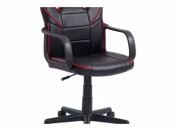 Best Basic Silla Gaming XTR Junior giratoria símil piel /rojo 98-108x60x60 cm Adec Negro