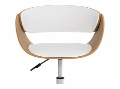 Rendez-Vous Déco Silla giratoria de madera y PU con ruedas - Adelmar