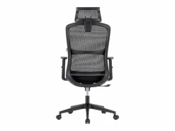 Outlet Silla giratoria de oficina ergonómica con reposabrazos, reposacabezas y soporte lumbar, ajustable, silla de escritorio de tela, - ZIK Silla De Oficina