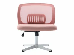 Sale Silla giratoria de oficina - Sillón giratorio con función de balanceo y ajuste de altura - malla Rosa