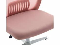 Sale Silla giratoria de oficina - Sillón giratorio con función de balanceo y ajuste de altura - malla Rosa