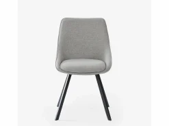 AHD Silla giratoria de tela para salón-comedor de diseño moderno Navya - claro