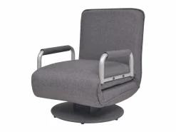 Silla giratoria y sofá cama tela oscuro ES77608