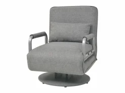 Discount Silla giratoria y sofá cama tela claro ES74824 Sillón Cama