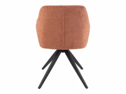 Les Tendances Silla LOUNA con reposabrazos – Tejido suave y patas de acero negro-Color