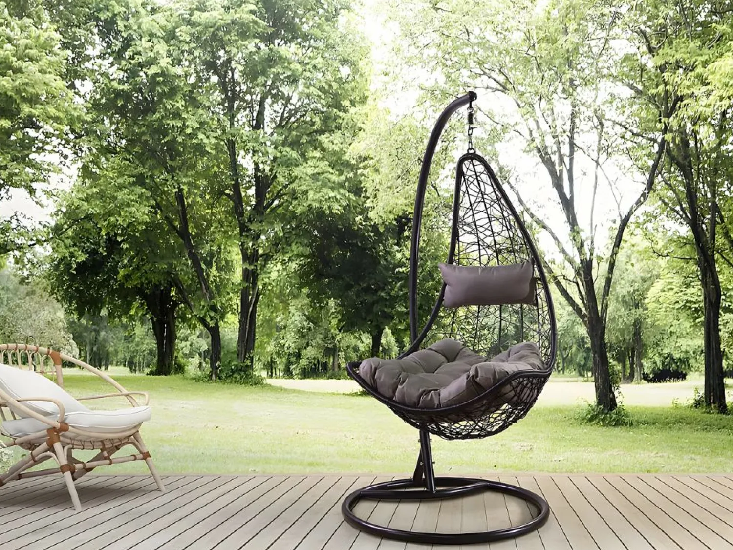 Outlet Silla Mecedora Colgante XN. Muebles de Jardin o Terraza Sillón Colgante
