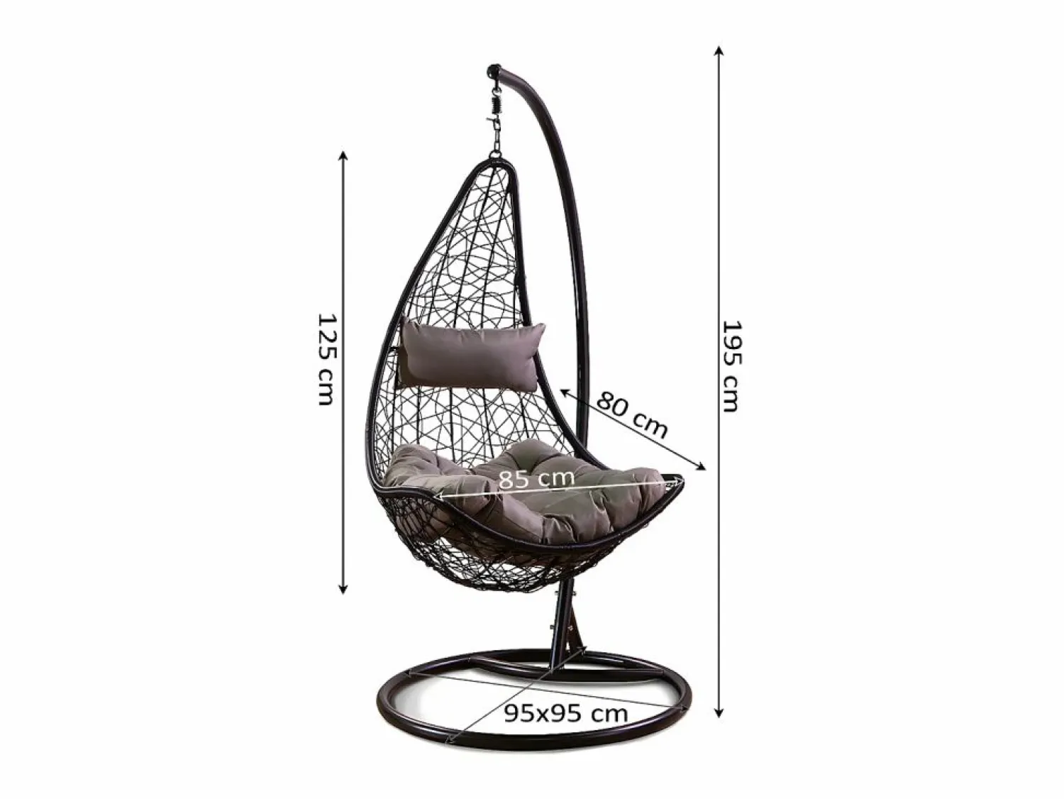 Outlet Silla Mecedora Colgante XN. Muebles de Jardin o Terraza Sillón Colgante