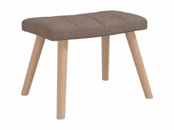 Silla mecedora con reposapiés tela gris taupe ES44386 Sillón Balancín