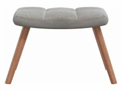 vidaxl Silla mecedora con reposapiés terciopelo claro