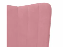 vidaxl Silla mecedora con reposapiés terciopelo
