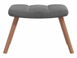 Discount vidaxl Silla mecedora con reposapiés terciopelo oscuro Gris