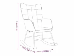 Discount vidaxl Silla mecedora con reposapiés tela color Crema