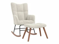 vidaxl Silla mecedora con reposapiés terciopelo