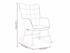 Sale Silla mecedora con reposapiés tela tinto Sillón Balancín