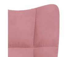 Online Silla mecedora con reposapiés terciopelo Sillón Balancín