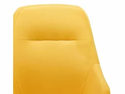 vidaxl Silla mecedora de tela amarilla mostaza