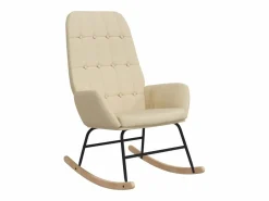 vidaxl Silla mecedora de tela color
