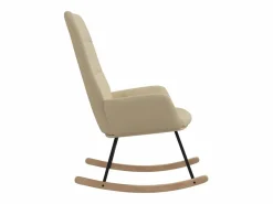 vidaxl Silla mecedora de tela color