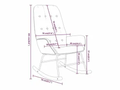 vidaxl Silla mecedora de tela color