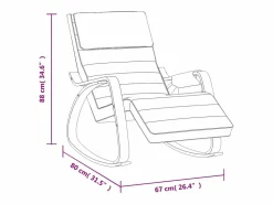 Outlet vidaxl Silla mecedora de tela color Crema