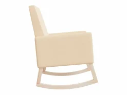 Online vidaxl Silla mecedora de tela Crema