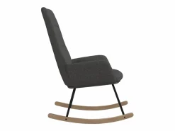 Online vidaxl Silla mecedora de tela claro Gris