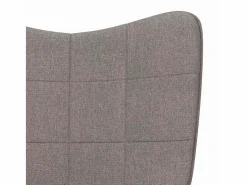 vidaxl Silla mecedora de tela gris taupe