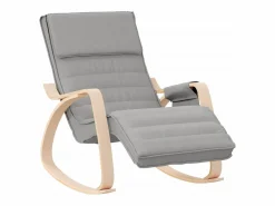Outlet Silla mecedora de tela claro Sillón Balancín
