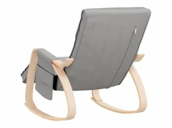 Outlet Silla mecedora de tela claro Sillón Balancín