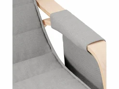 Outlet Silla mecedora de tela claro Sillón Balancín